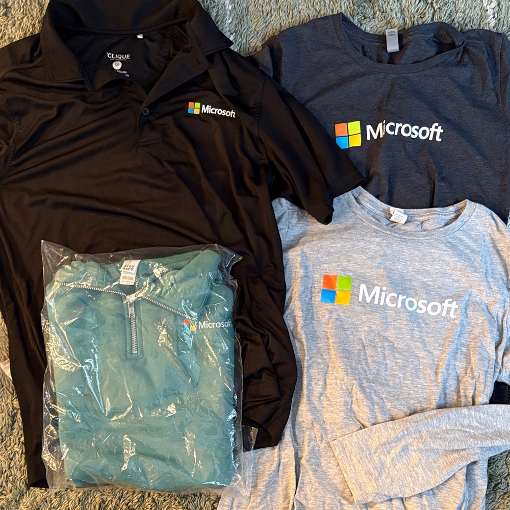 Microsoft Apparel Collection in Black, Gray, and Teal